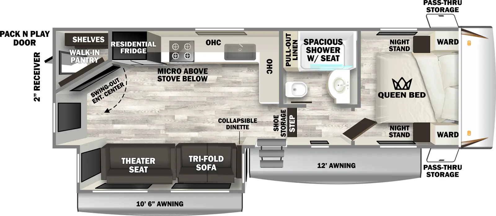 Sabre 25RLS Floorplan